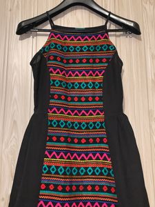 Mini Black Dress A-line- Oxygen (Size S)
