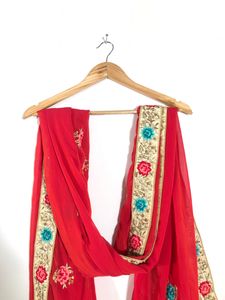 Cream Embroided Lehenga Choli Set (Women’s)
