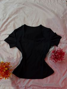 Chic Black Bodycon Top.SIZE-30-36