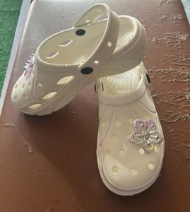 White Clogs with Charms