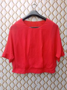 New With Tag Cute Red Korean Pullover