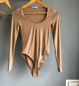 Beige Pink Bodysuit