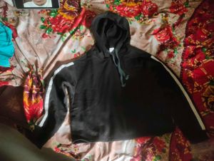 Black & White Striped Hoodie