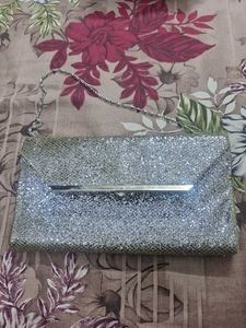 Sparkly Silver Clutch