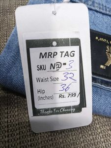 🥰N@03 Size-32 Wide Leg Denim Jeans