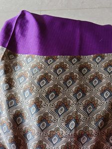 Saree With Peacock Feather Design