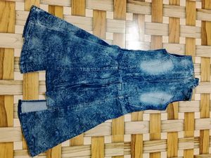 Denim Western Girls Dress