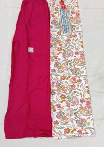 Floral Print Kurti with Palazzo Pants