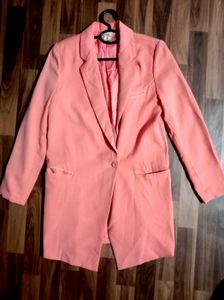 Peach Long Blazer M to L Size