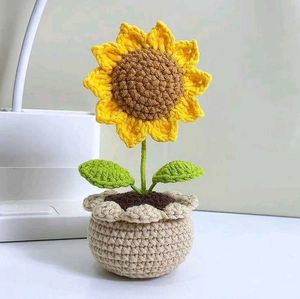 Crochet Sunflower Plant
