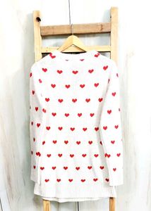 Light Pink Long Sweater Size-36
