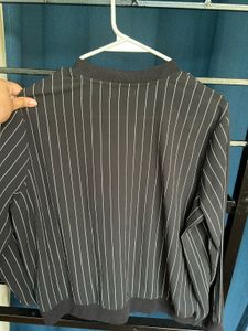 Black Striped Lightweight Jacket