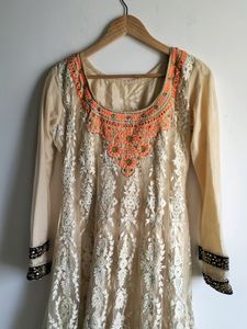 Beautiful Heavy Work Long Gown With Beads Wor