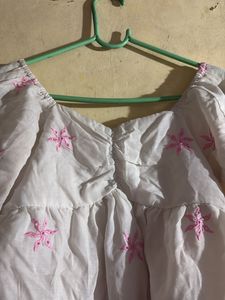 Floral White Top