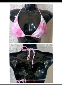 Pink Tie-Dye Bikini Top