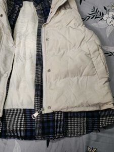 Puffer Vest with Plaid Lining