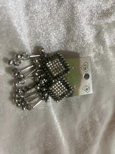 Stylish Silver Tone Drop Earrings