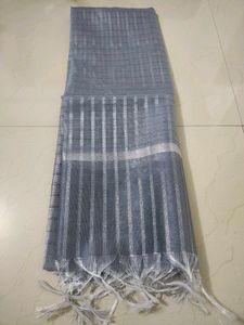 Elegant Grey Silk blended Striped Dupatta