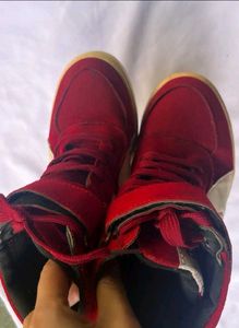 Red High-Top Sneakers