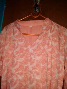 Selvia Women Fit And Flare Orange Dress