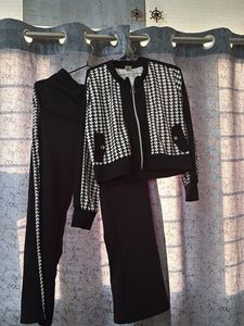 Houndstooth Jacket & Pants Set
