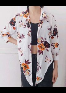 White Floral Shirt