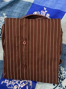 Striped Brown Shirt - Size L