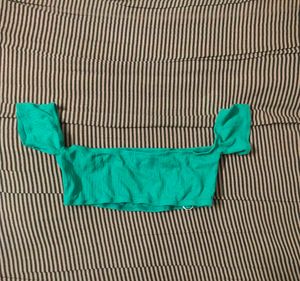 Green Crop Top