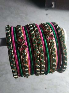 Silk Thread Bangles Set,Very Beautiful Colour ...