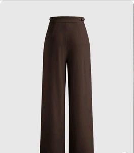 Brown Wide Leg Trousers