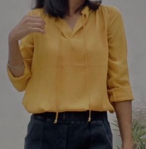 Yellow Sheer Top