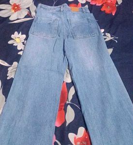 Blue Wide Leg Jeans