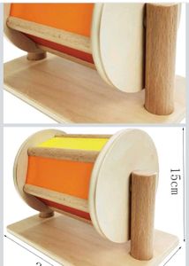 Montessori Drum Educational Spining Rainbow Wheel