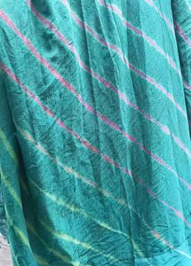 Green Chiffon Laheriya Saree