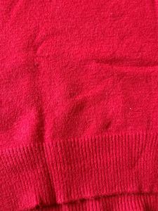 Red Fringe Sweater Top