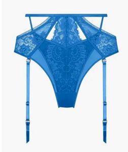 Blue Lace Panty / Briefs With Garter Strings