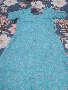 Vintage Blue Floral Dress