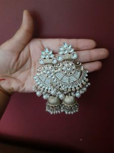 White Trendy Earring