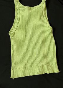 Lime Green Ribbed Tank Top