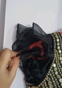 Original Mirror Work Black Party Blouse