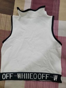 Off White Crop Top