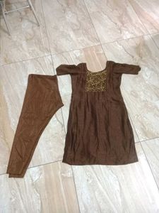 Kurta Set, Sandal And Hand Bag Combo