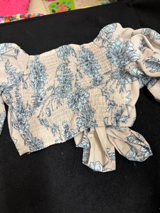 Floral Tie-Front Top