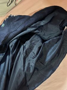 Navy Embellished Sleeveless Dress