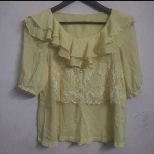 Elegant Sheer Yellow Top