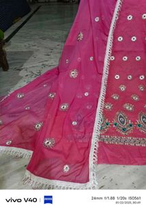 Pink Embroidered Kurta Set With Beautiful Dupatta