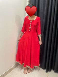 Red Anakali Suit Set