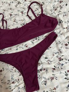 Bikini Set Maroon Medium