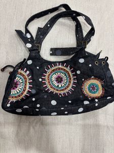 Vintage Boho Black Bag