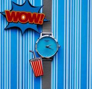Blue Stainless Steel Watch For Women